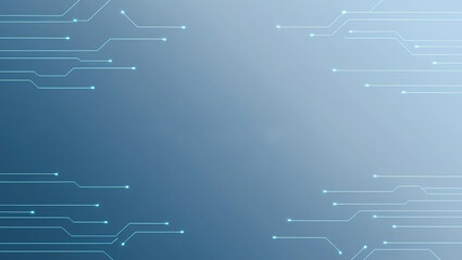 Minimalistic blue gradient with glowing circuit lines, perfect for tech designs