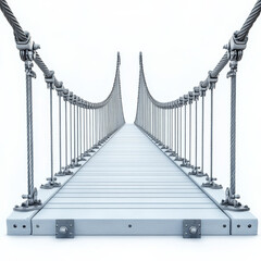 Obraz premium Suspension bridge with cable details