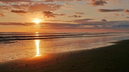 Couché de soleil, Plage de Dominical au Costa Rica
