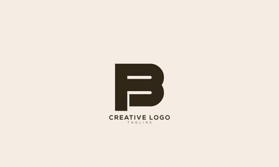 FB BF Abstract initial monogram letter alphabet logo design