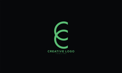 CC EC CE Abstract initial monogram letter alphabet logo design