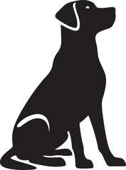 Dog silhouette vector illustration. isolated black silhouette of a dog collection.