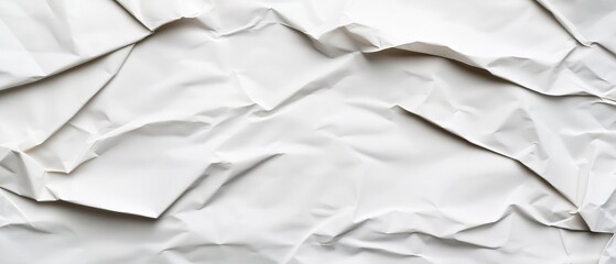 Obraz premium Abstract texture of crumpled white paper. Clean, simple background.