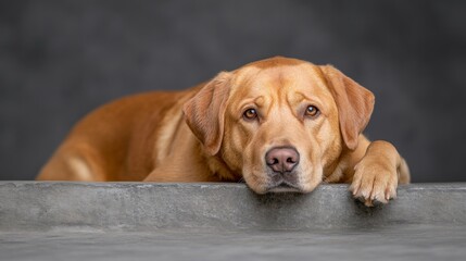 Fototapeta premium Golden Labrador's Gaze 