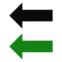 Set of arrows to the left