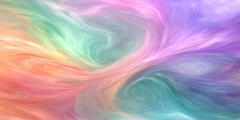 Fototapeta premium Abstract colorful swirl pattern in pastel tones dreamy atmosphere
