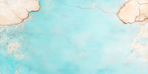 Fototapeta premium Textured blue and brown abstract background with cracked edges