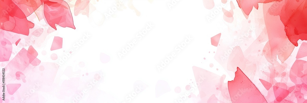 Poster Abstract background with soft red tones and translucent shapes copy space in center
