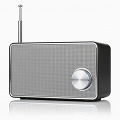 A picture of a  radio against a white background. February 13 is celebrated as World Radio Day (WRD)