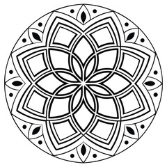 Black and White Mandala Vector Design for Artistic Projects, ai generated