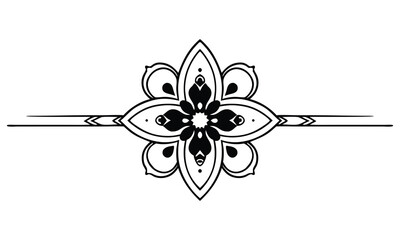 Black and White Mandala Vector Design for Artistic Projects, ai generated