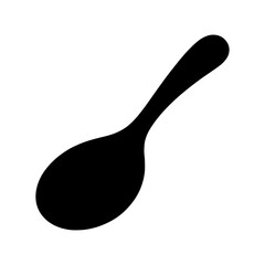 Wooden cooking spoon silhouette vector illustration design on white background.