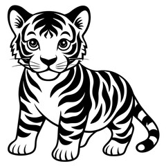 Baby Tiger vector illustration 