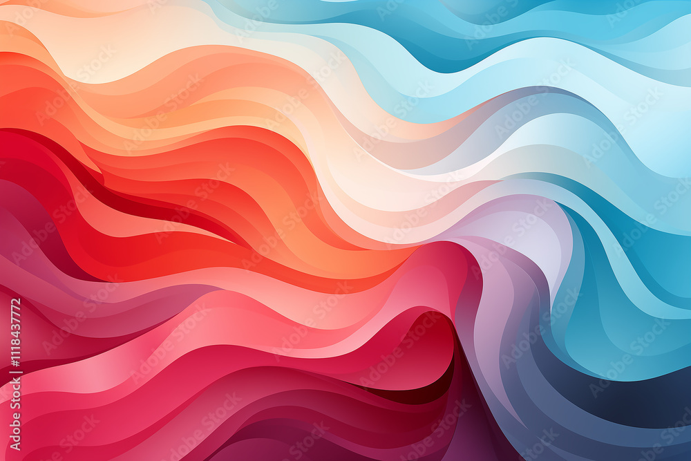 Poster Abstract colorful gradient with smooth transitions and vibrant hues, creating a modern artistic pattern.