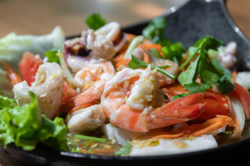 Delicious shrimp salad with fresh ingredients.