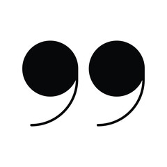 quote glyph icon with white background vector stock illustration