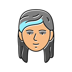 male avatar emo color icon vector. male avatar emo sign. isolated symbol illustration