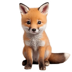 Obraz premium Baby fox on transparent background