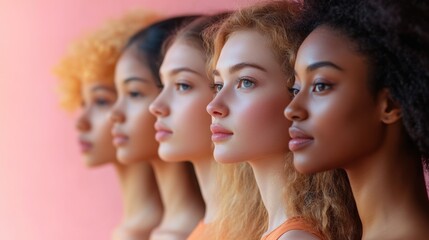Obraz premium Diverse Women Equality Beauty Skin Tones Portrait