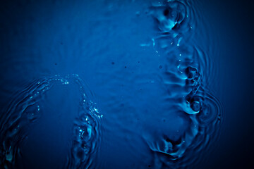 Abstract blue water ripples creating a serene and calm effect.