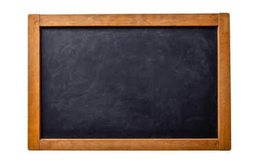 Old blank blackboard isolated on transparent background