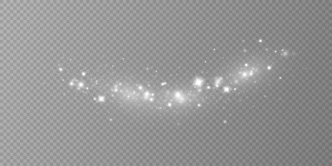 White dust light.Christmas background of shining dust.