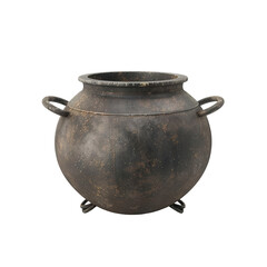 Vintage cauldron transparent background rustic home decor studio setting creative concepts