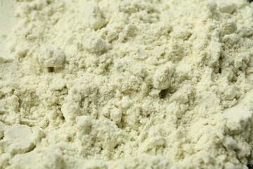 Dry wasabi powder as background, closeup view