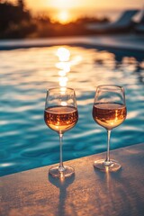 Wine by Pool