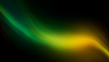 Fototapeta premium Abstract texture yellow green gradient defocused ultraviolet radiance soft texture on dark black abstract empty space background. Neon blur glow. Color light overlay. Copy space.