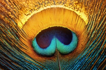 Obraz premium peacock feather, golden, vibrant colors, colorful background, hyper realistic photography --ar 3:2 --v 6.1 Job ID: b1c1db4d-8d7d-4e2b-8285-b5c0e48e4ffa