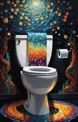 toilet in the bathroom