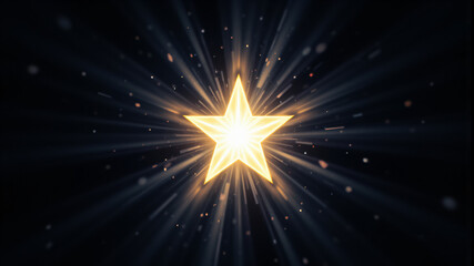 Naklejka premium Illuminating Star A Stunning Visual of Radiance and Light Effects