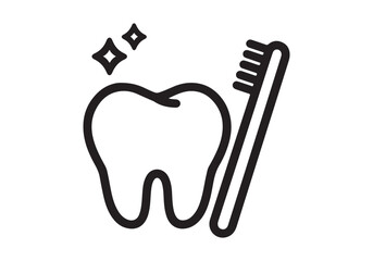 tooth icon on white