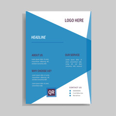 Corporate Business Blue and White Flyer Layout Design