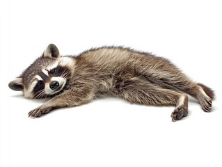 Fototapeta premium Raccoon on White Background