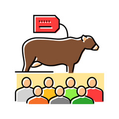 hay bales farmer color icon vector. hay bales farmer sign. isolated symbol illustration