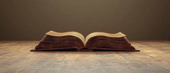 An open book sitting on top of a wooden table