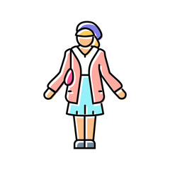 kawaii fashion color icon vector. kawaii fashion sign. isolated symbol illustration