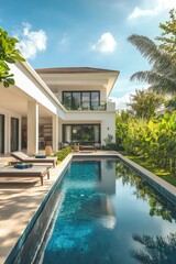 Fototapeta premium House with swimming pool