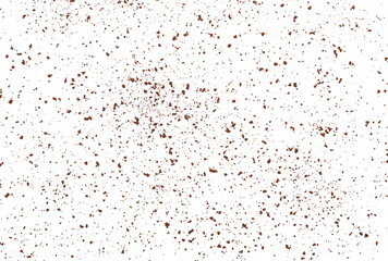Instant coffee granules flying, soluble coffee pattern isolated white clipping	