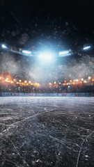  Hockey ice rink sport arena field with a sporting trophy cup - stadium © Igor Link