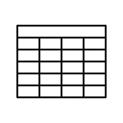 table line icon with white background vector stock illustration