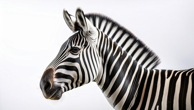 zebra head isolated on black
