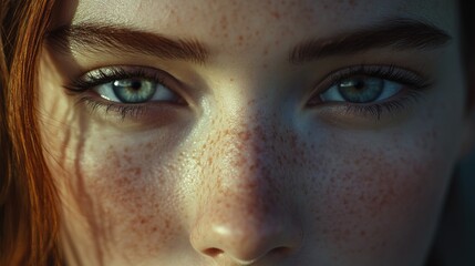 Fototapeta premium Woman with freckles