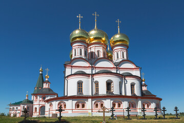 The architectural ensemble of the Valday Iversky monastery. Cathedral of the Assumption of the...