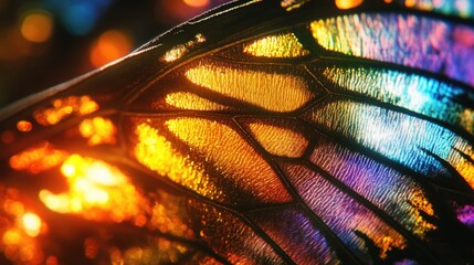 Close-up of colorful butterfly wing