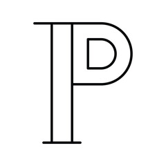 paragraph line icon with white background vector stock illustration