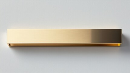 A gold wall light on a white wall