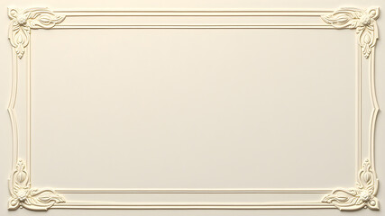 3d render of a golden frame on a white background with copy space
